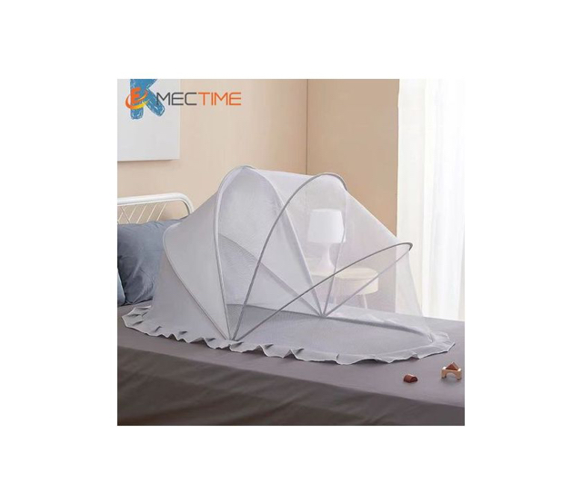 0-6 Years Baby Folding Mosquito Net Cover For Travel Sunshade -Grey