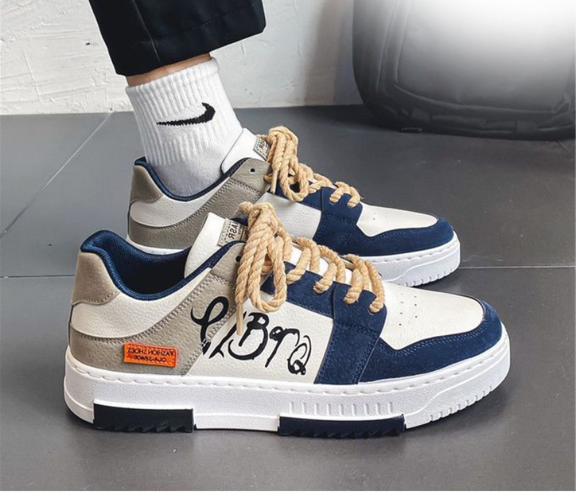 Men's Sneakers Low Top Shoes Lace Up - Multicolour